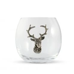 Vagabond House Wine Glasses Elk / Deer Stemless Wine Glass 8 Vagabond House Wine Glasses Elk / Deer Stemless Wine Glass