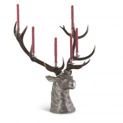Vagabond House Elk Head Candlestick - 6 Light