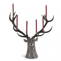 Vagabond House Elk Head Candlestick - 6 Light