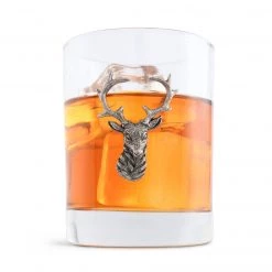 Vagabond House Elk Head Double Old Fashion Bar Glass Lodge Style