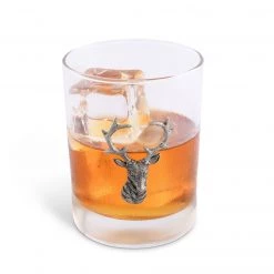 Vagabond House Elk Head Double Old Fashion Bar Glass Lodge Style