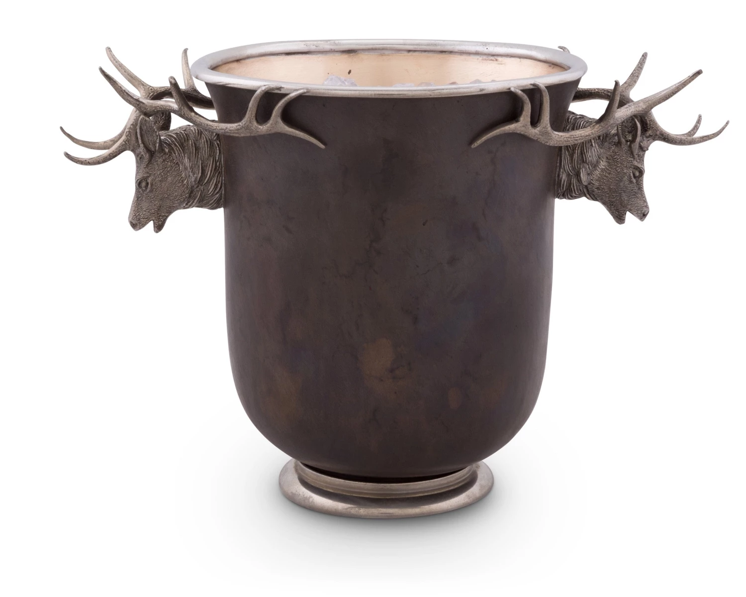 Vagabond House Ice Buckets & Wine Buckets Elk Head Handle Bronze Ice Bucket 1 Vagabond House Ice Buckets & Wine Buckets Elk Head Handle Bronze Ice Bucket