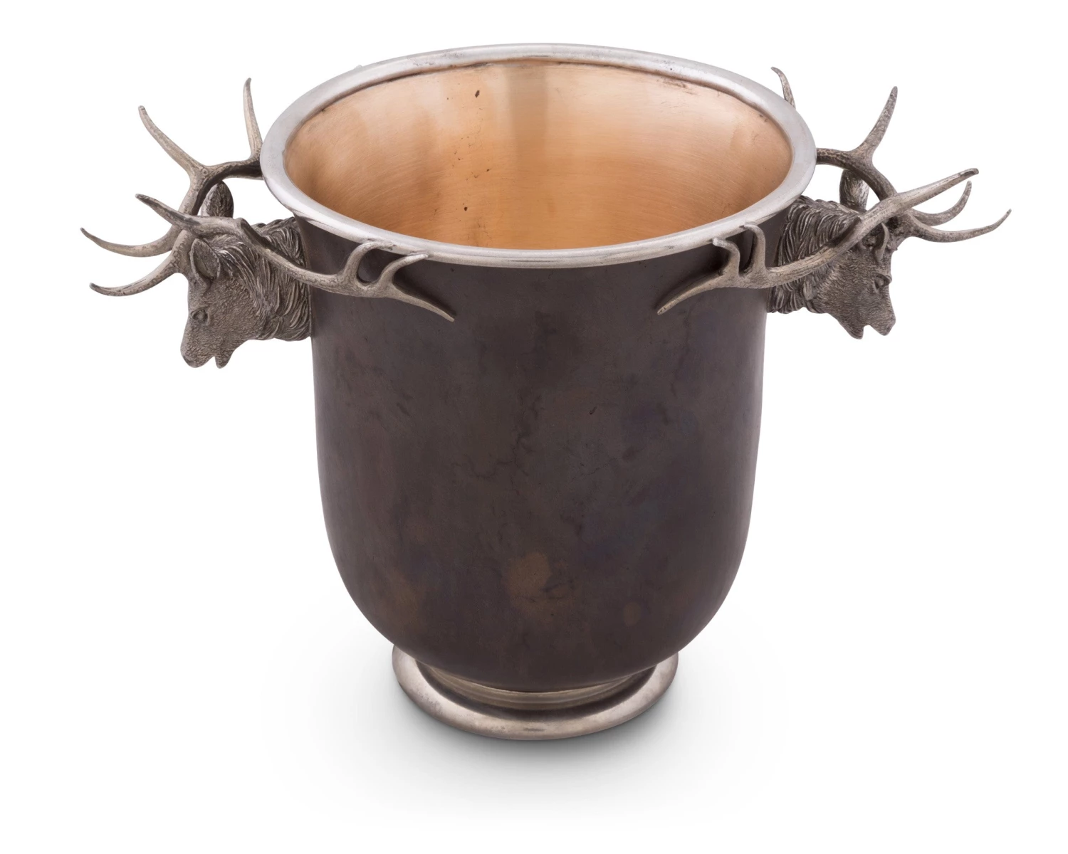 Vagabond House Ice Buckets & Wine Buckets Elk Head Handle Bronze Ice Bucket 5 Vagabond House Ice Buckets & Wine Buckets Elk Head Handle Bronze Ice Bucket