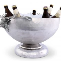 Vagabond House Elk Head Stainless Ice Tub Lodge Style