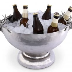 Vagabond House Elk Head Stainless Ice Tub Lodge Style