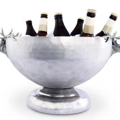 Vagabond House Elk Head Stainless Ice Tub Lodge Style 6 Vagabond House Elk Head Stainless Ice Tub Lodge Style