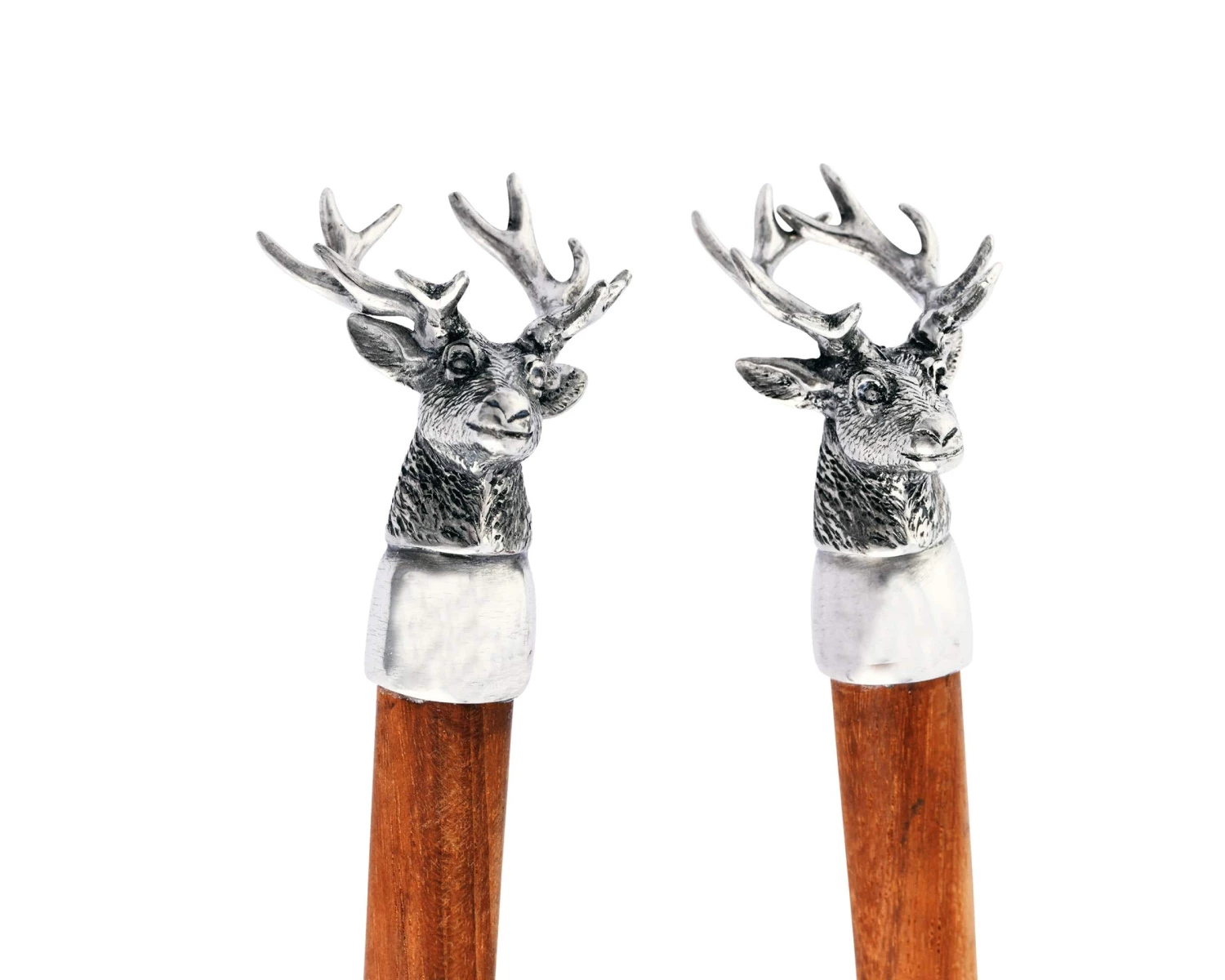 Vagabond House Elk Head Wood Salad Servers 4 Vagabond House Elk Head Wood Salad Servers