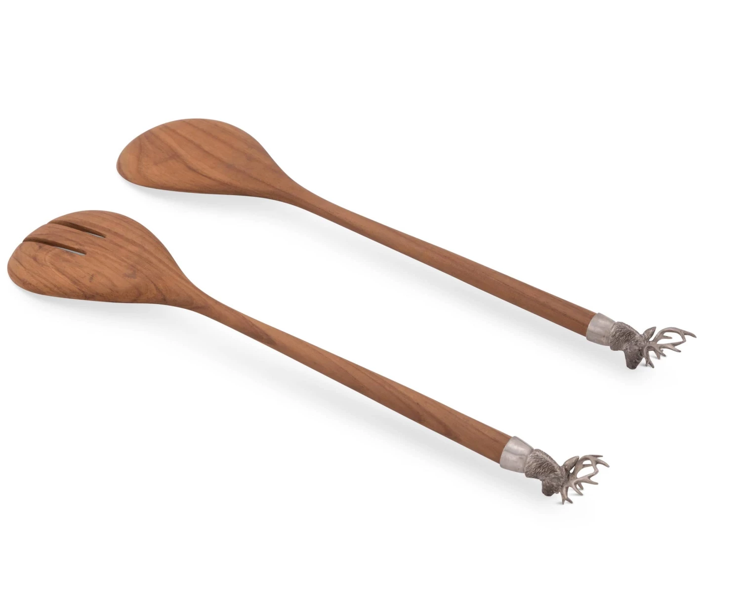 Vagabond House Elk Head Wood Salad Servers 5 Vagabond House Elk Head Wood Salad Servers