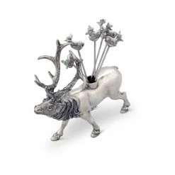 Vagabond House Elk Pewter Cheese Pick Set