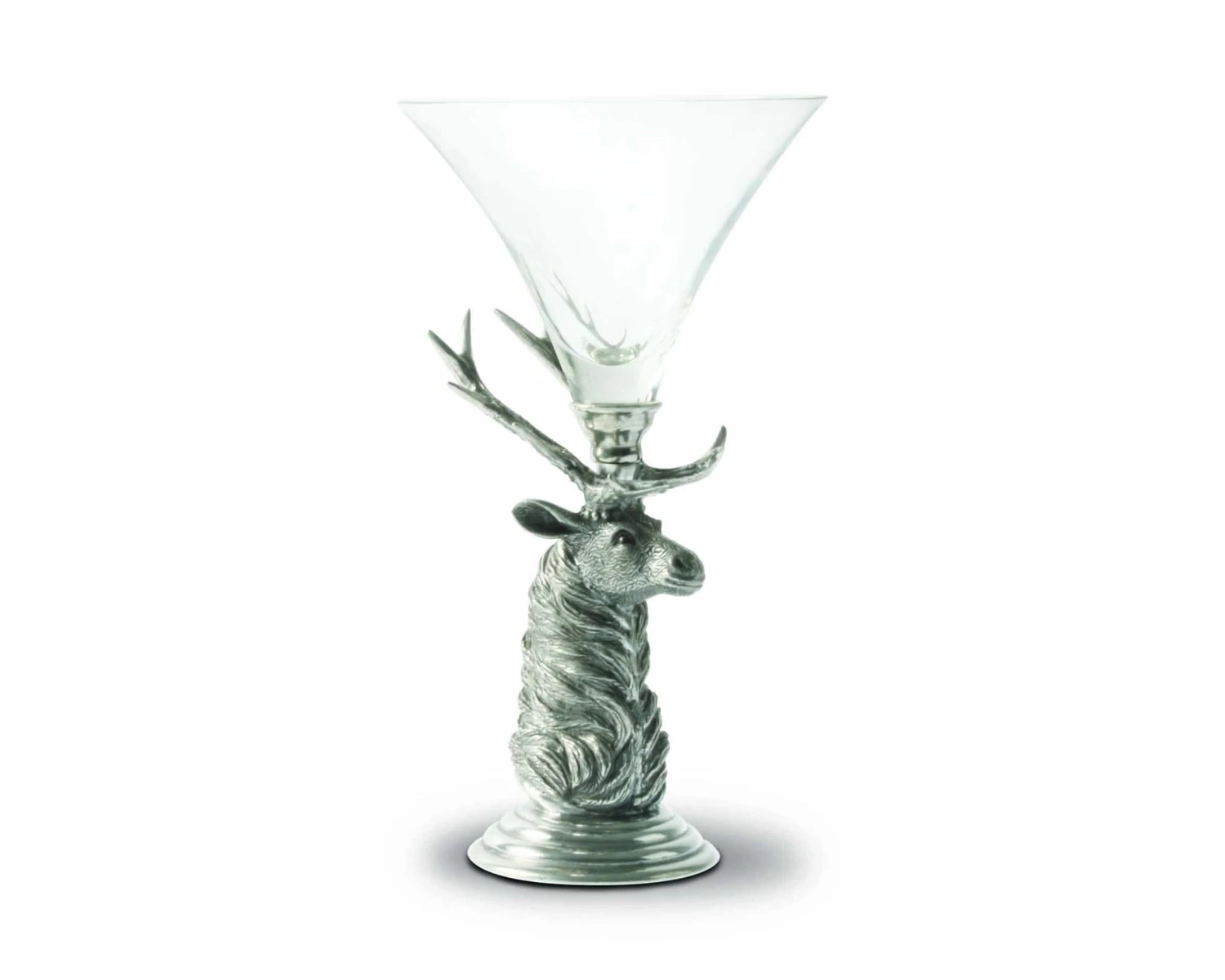Vagabond House Lodge Style Elk Pewter Stem Cocktail Glass 1 Vagabond House Lodge Style Elk Pewter Stem Cocktail Glass