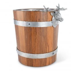 Vagabond House Elk Wood Pail Ice Bucket