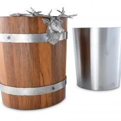 Vagabond House Elk Wood Pail Ice Bucket