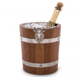Vagabond House Elk Wood Pail Ice Bucket