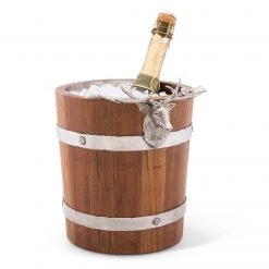 Vagabond House Elk Wood Pail Ice Bucket