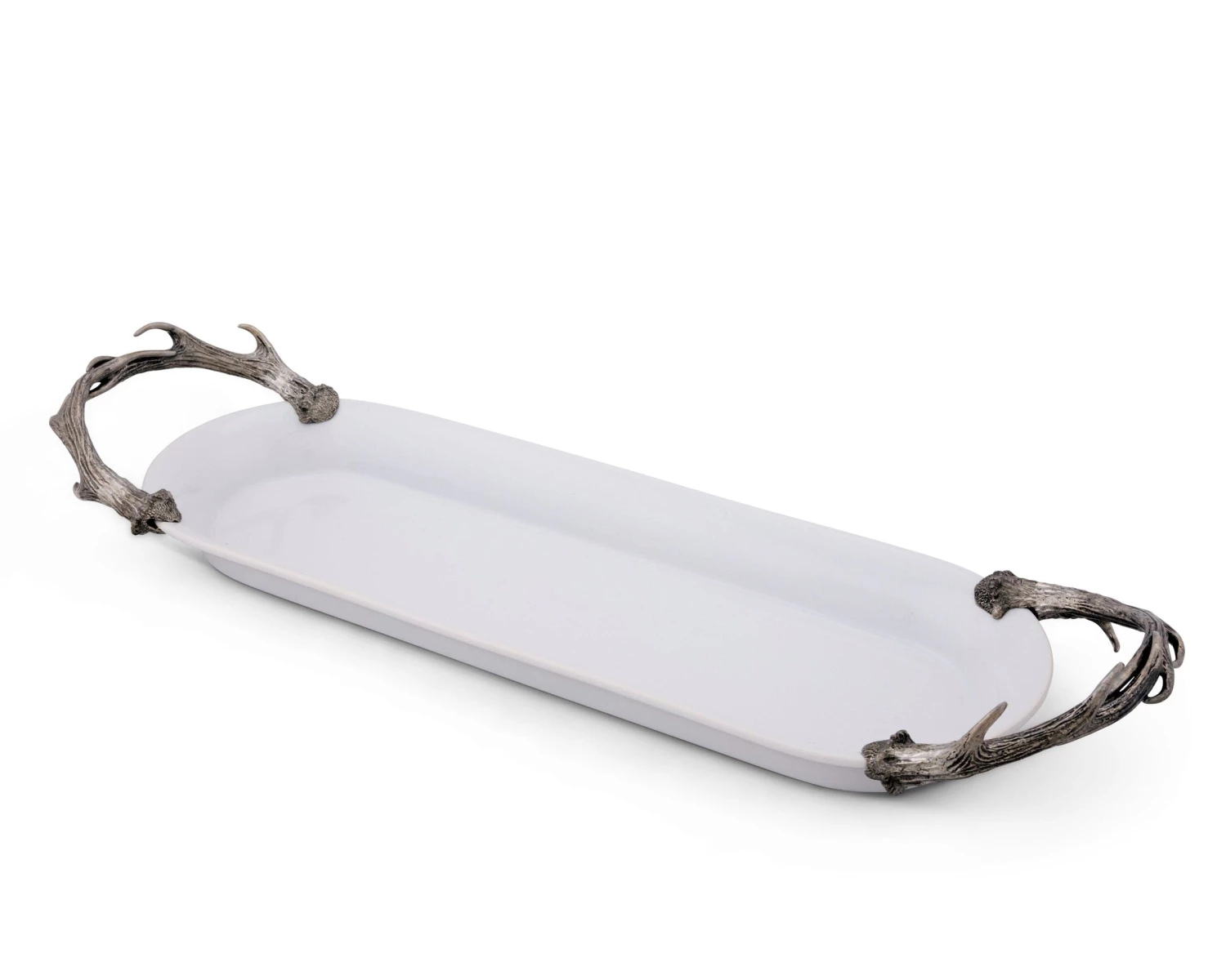 Vagabond House Fallen Antler Long Stoneware Tray Trays 1 Vagabond House Fallen Antler Long Stoneware Tray Trays