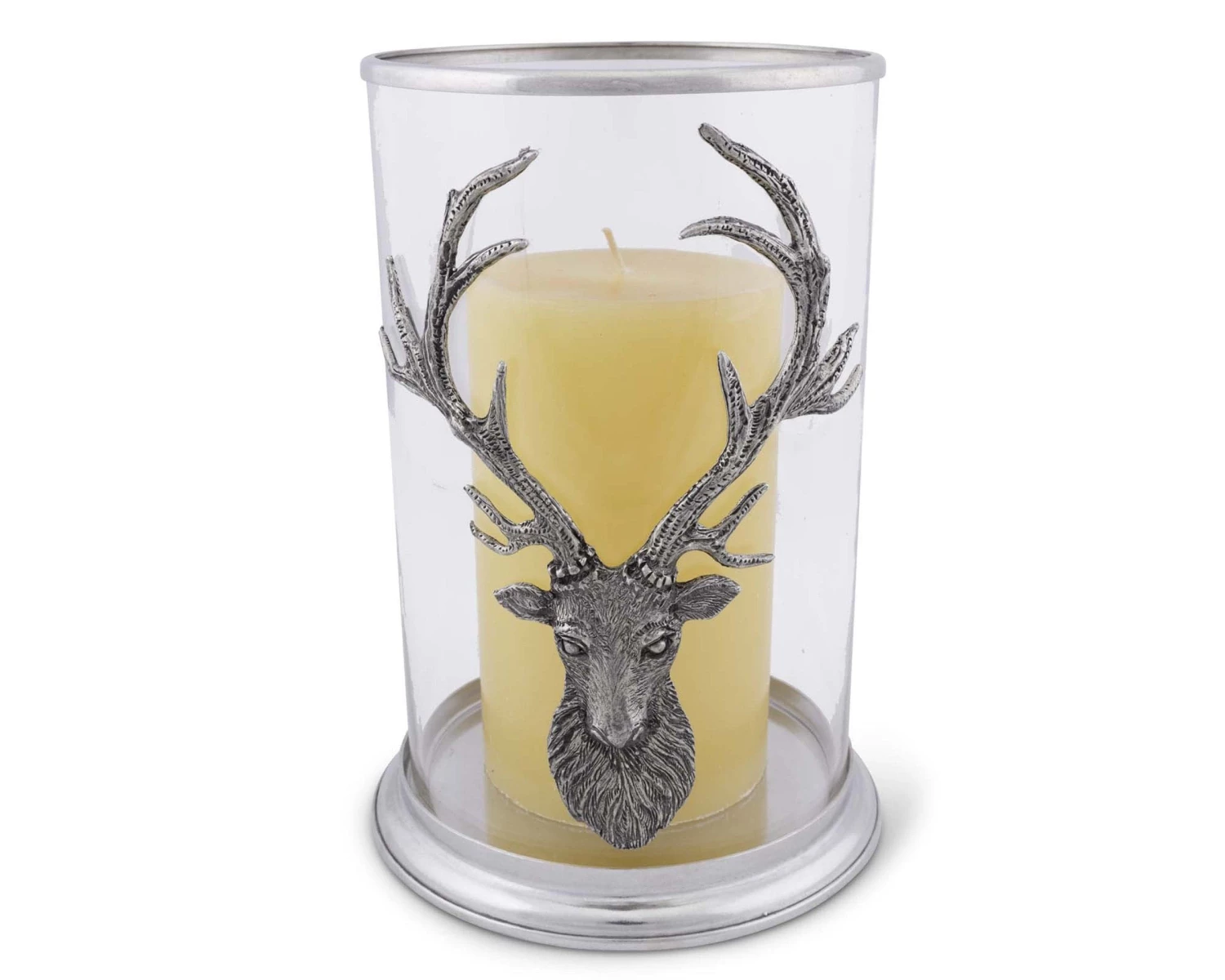 Vagabond House Large Elk Pillar Candle Holder 2 Vagabond House Large Elk Pillar Candle Holder