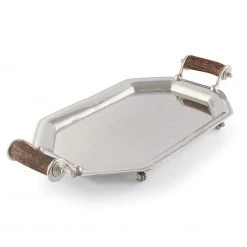 Vagabond House Parlor Tray With Composite Antler Handles Trays