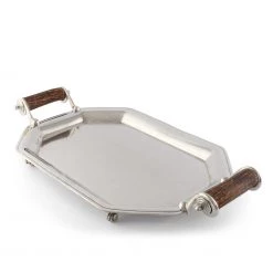 Vagabond House Parlor Tray With Composite Antler Handles Trays