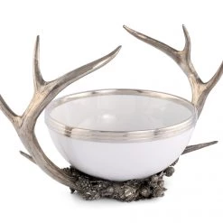 Vagabond House Pewter Antler Bowl