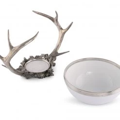 Vagabond House Pewter Antler Bowl