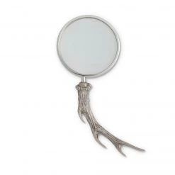 Vagabond House Lodge Style Pewter Antler Handle Magnifier 4 Inches