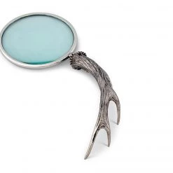 Vagabond House Lodge Style Pewter Antler Handle Magnifier 4 Inches
