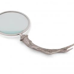 Vagabond House Lodge Style Pewter Antler Handle Magnifier 4 Inches