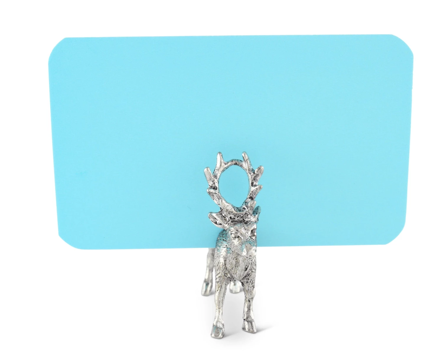 Vagabond House Lodge Style Pewter Deer Place Card Holder 1 Vagabond House Lodge Style Pewter Deer Place Card Holder