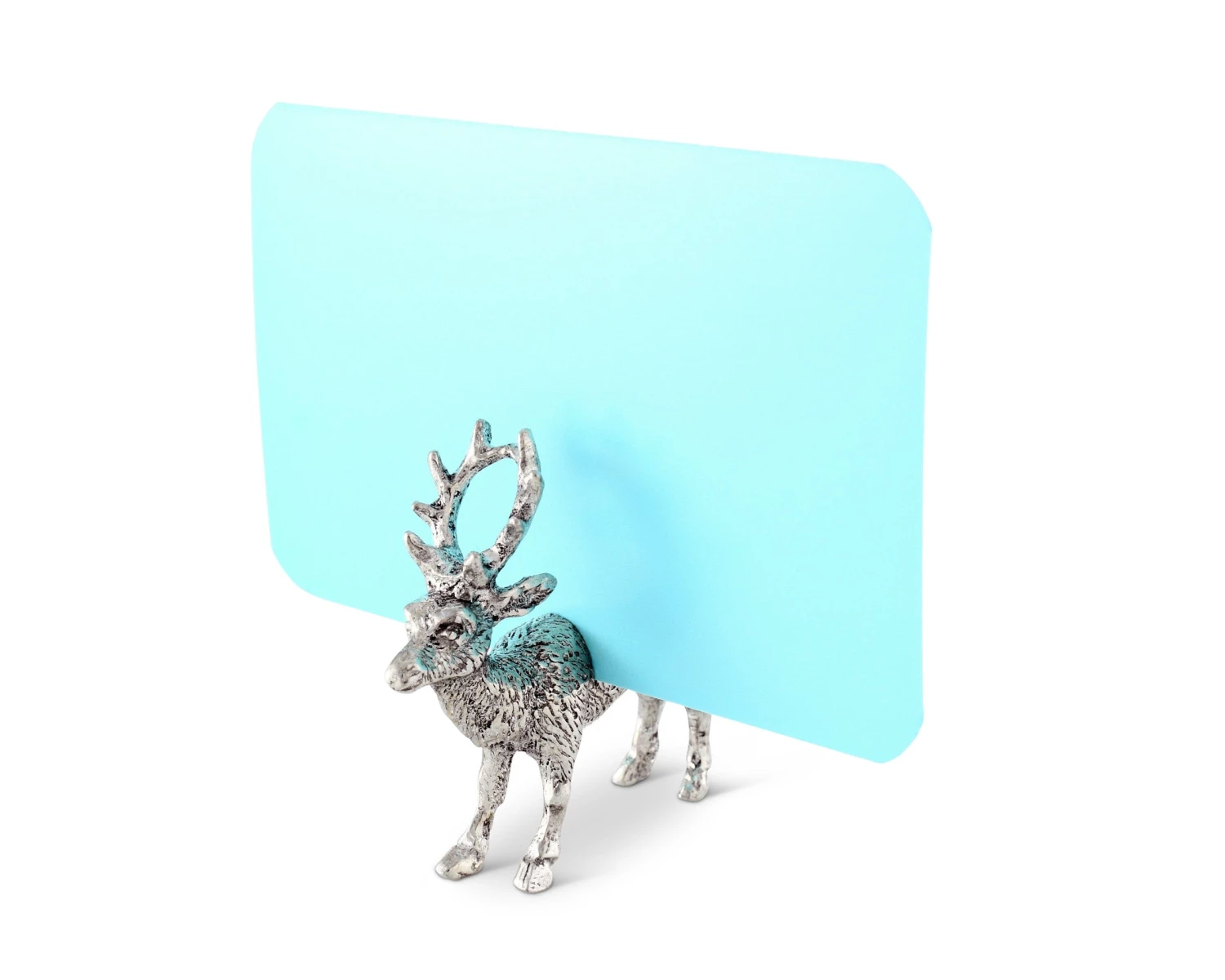 Vagabond House Lodge Style Pewter Deer Place Card Holder 2 Vagabond House Lodge Style Pewter Deer Place Card Holder