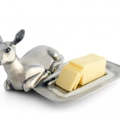 Vagabond House Pewter Doe Butter Dish