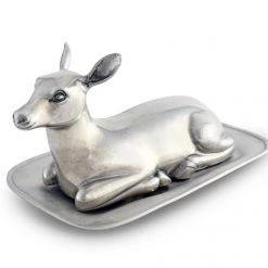 Vagabond House Pewter Doe Butter Dish