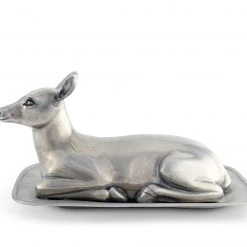 Vagabond House Pewter Doe Butter Dish