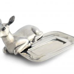 Vagabond House Pewter Doe Butter Dish