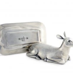 Vagabond House Pewter Doe Butter Dish