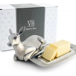 Vagabond House Pewter Doe Butter Dish