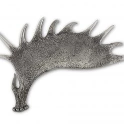 Vagabond House Lodge Style Pewter Moose Antler Tray