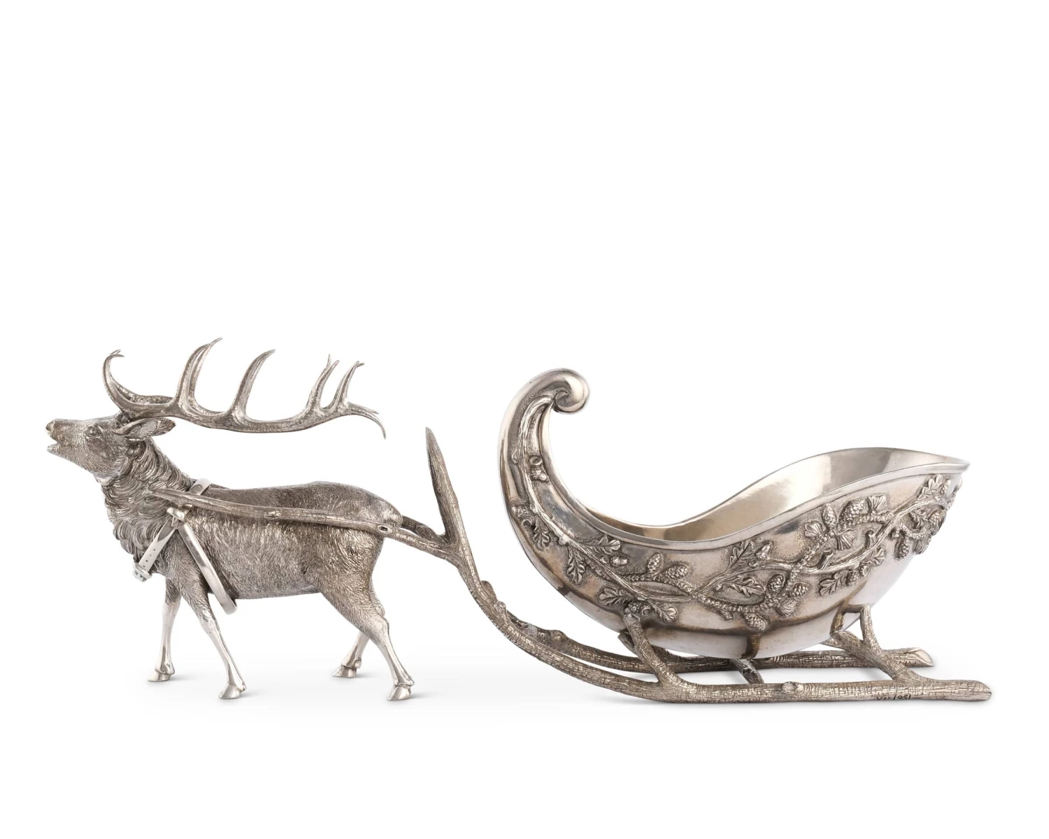 Vagabond House Pewter Reindeer Sleigh Centerpiece Christmas 1 Vagabond House Pewter Reindeer Sleigh Centerpiece Christmas