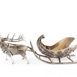 Vagabond House Pewter Reindeer Sleigh Centerpiece Christmas 7 Vagabond House Pewter Reindeer Sleigh Centerpiece Christmas
