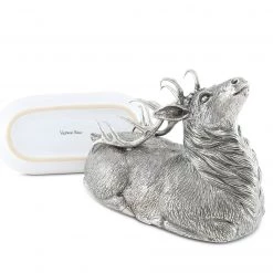 Vagabond House Pewter Stag Butter Dish Lodge Style