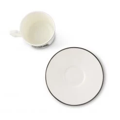 Vagabond House Dinnerware Running Elk Cup And Saucer Bone China Platinum Rim