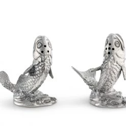 Vagabond House Salmon Salt & Pepper Set Lodge Style