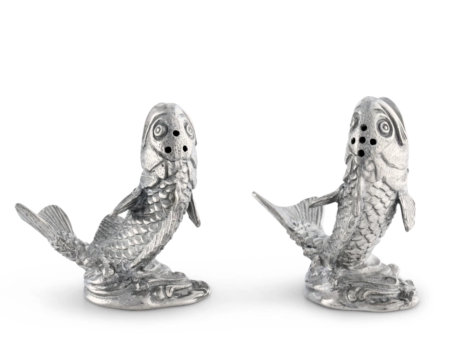 Vagabond House Salmon Salt & Pepper Set Lodge Style 1 Vagabond House Salmon Salt & Pepper Set Lodge Style