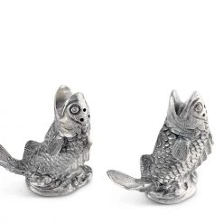 Vagabond House Salmon Salt & Pepper Set Lodge Style
