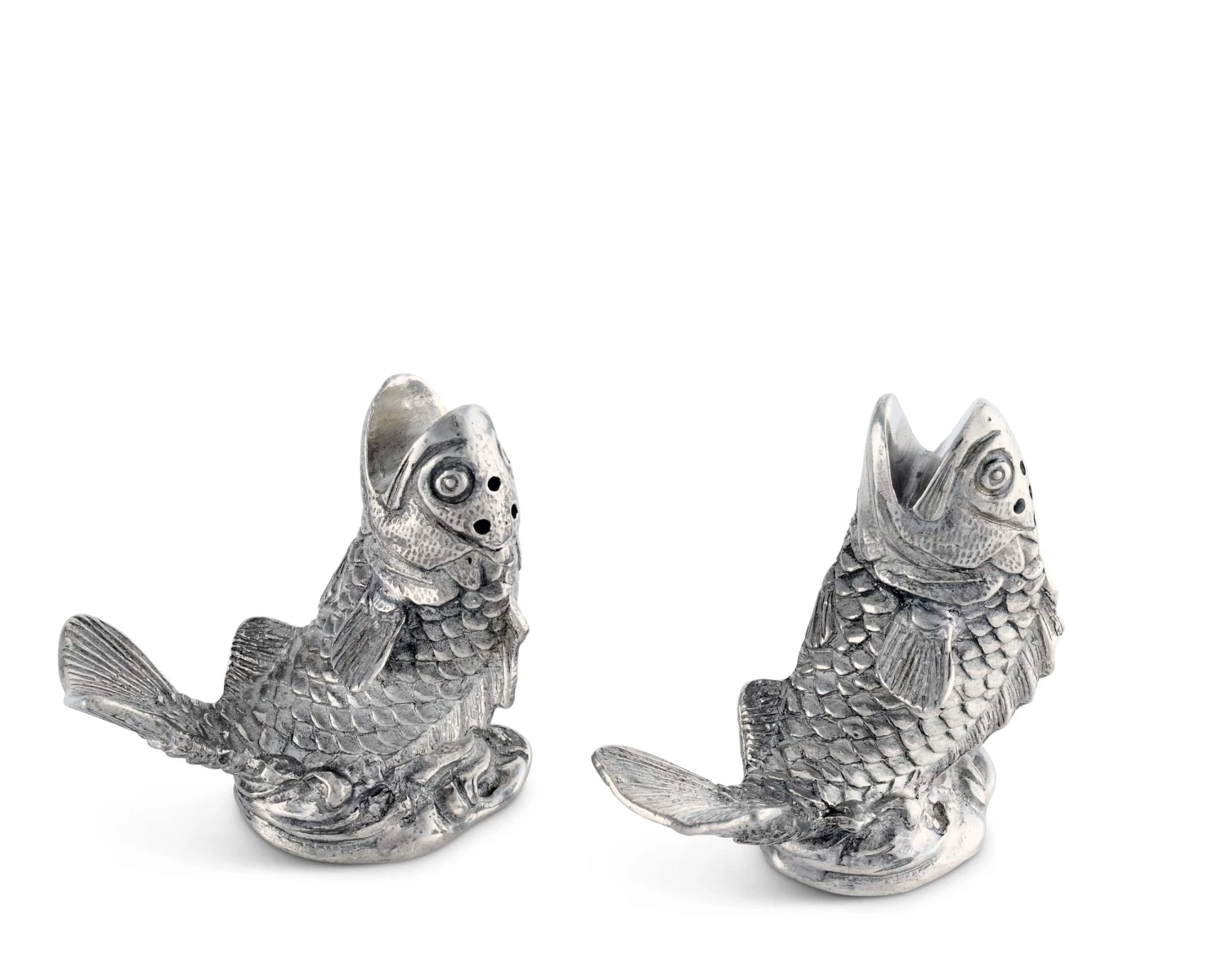 Vagabond House Salmon Salt & Pepper Set Lodge Style 2 Vagabond House Salmon Salt & Pepper Set Lodge Style