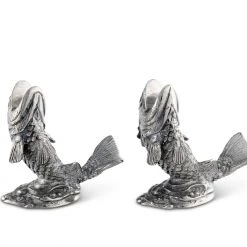 Vagabond House Salmon Salt & Pepper Set Lodge Style 7 Vagabond House Salmon Salt & Pepper Set Lodge Style