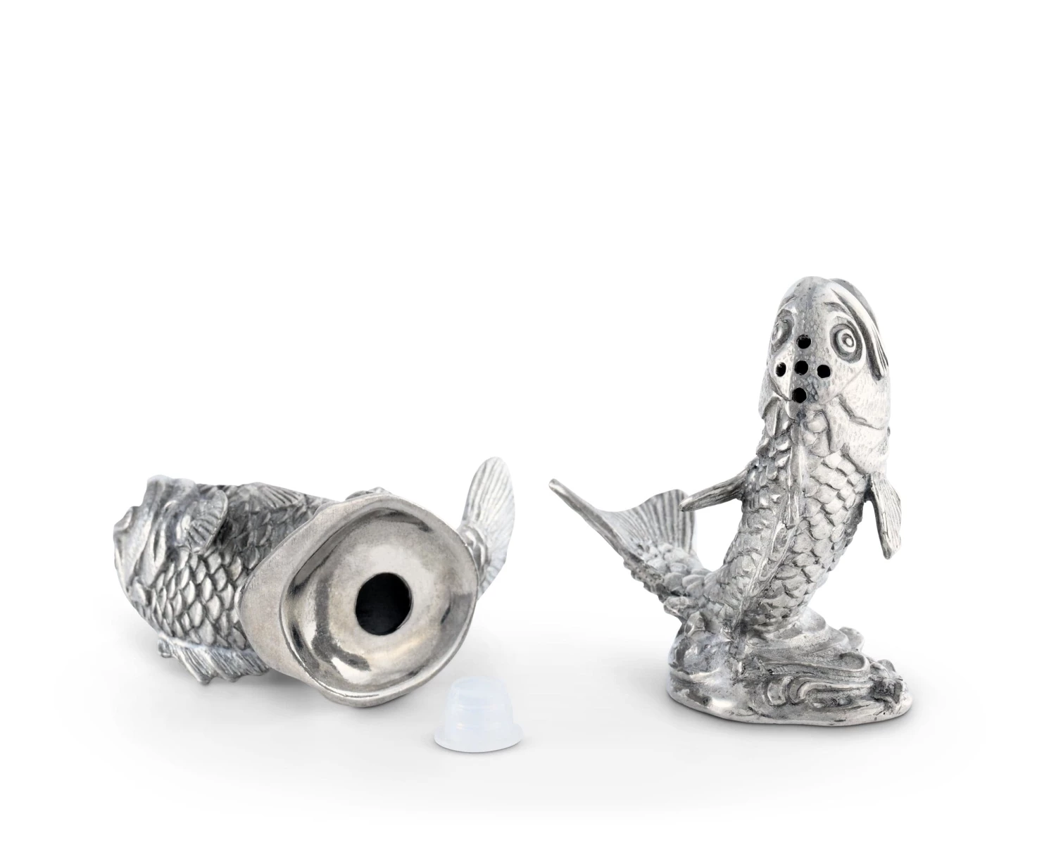 Vagabond House Salmon Salt & Pepper Set Lodge Style 4 Vagabond House Salmon Salt & Pepper Set Lodge Style