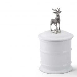 Vagabond House Elk Stoneware Canister Lodge Style