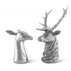 Vagabond House Lodge Style Stag And Doe Salt & Pepper Set