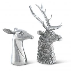 Vagabond House Lodge Style Stag And Doe Salt & Pepper Set 7 Vagabond House Lodge Style Stag And Doe Salt & Pepper Set