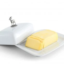 Vagabond House Stag Butter Dish Lodge Style